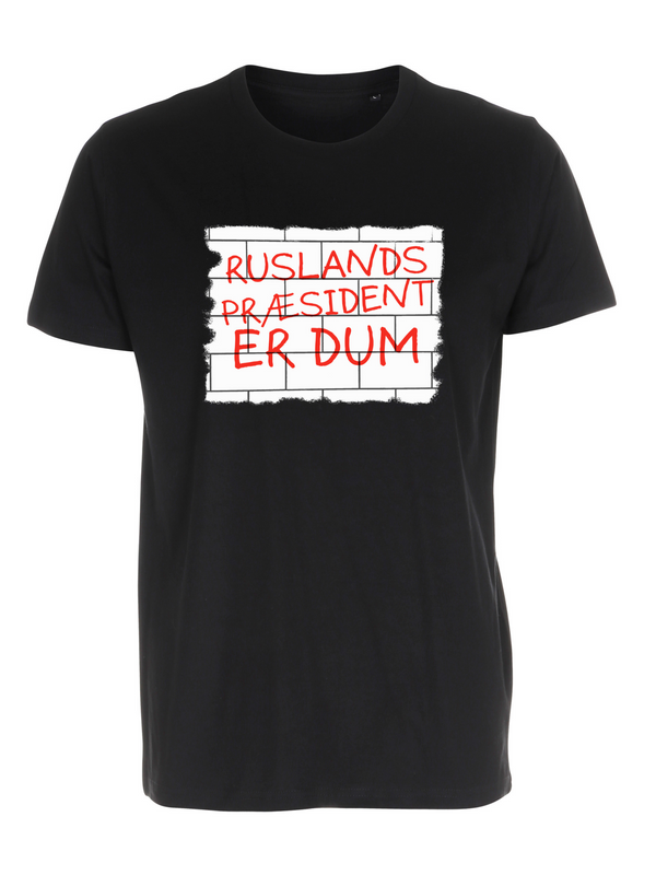 Unisex t-shirt RUSLANDS PRÆSIDENT ER DUM (neutral emballage)